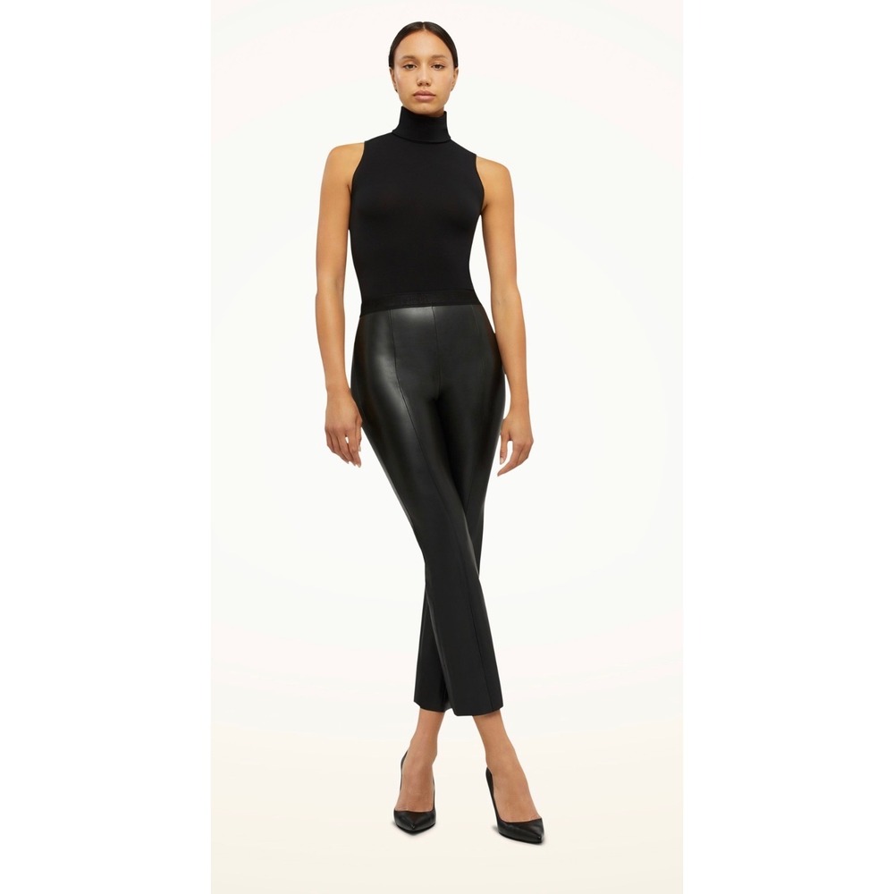 Wolford | Jenna Trousers Vegan Leather‎ Crop Flare Sz 42/12